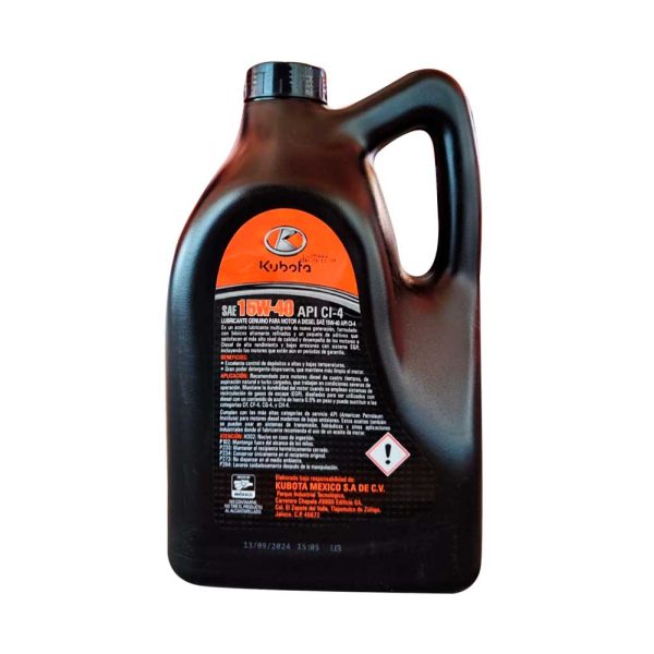 ACEITE KUBOTA 15W40 5L PARA MOTORES DIESEL